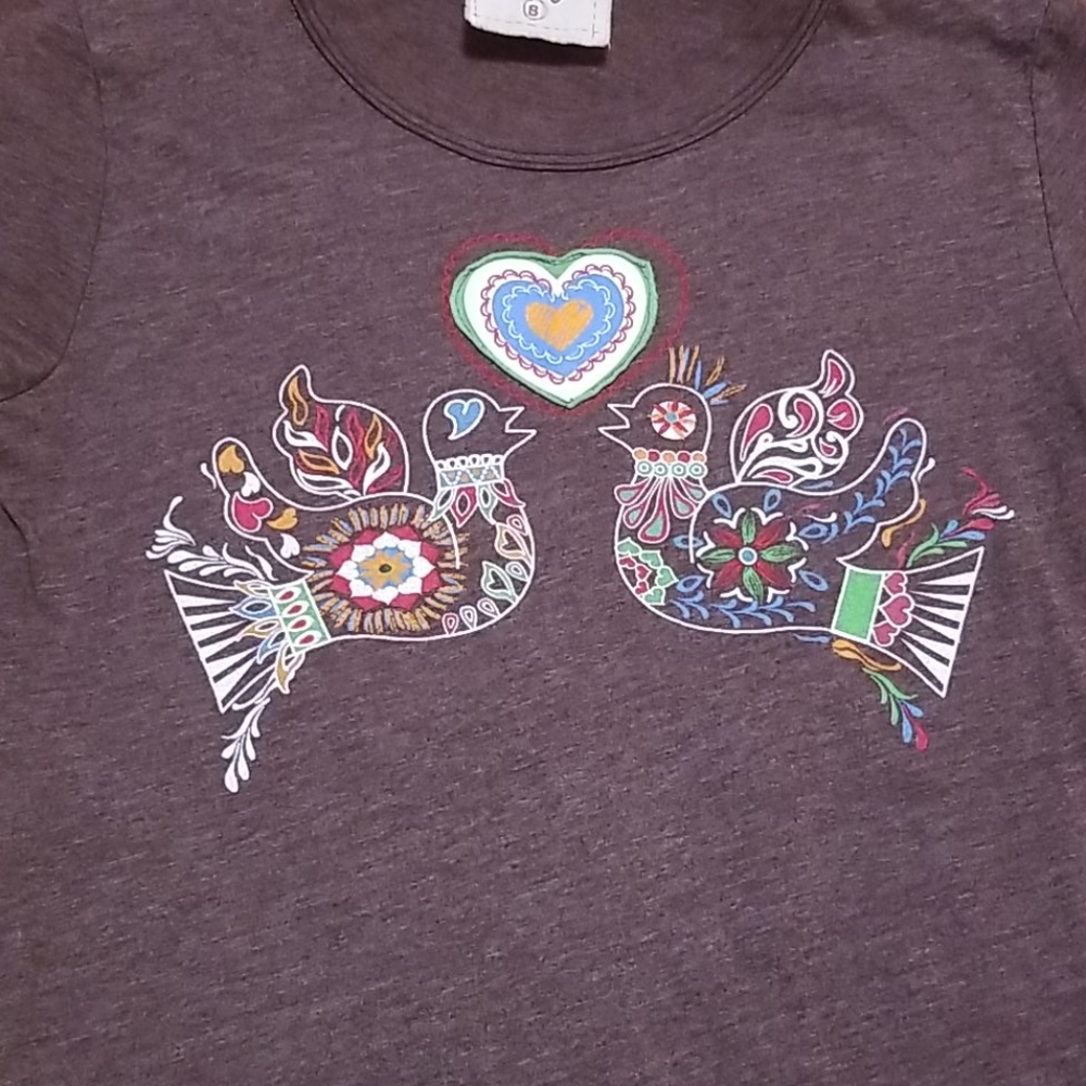 Scrapbook tee with birds